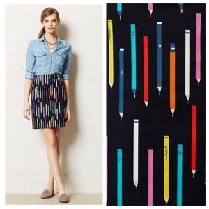 Anthropologie Pencil Pencil Skirt in Navy - 2/4